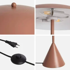 Candeeiro de pé em metal para interior, Ø50cm