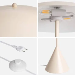 Candeeiro de pé em metal para interior, Ø50cm