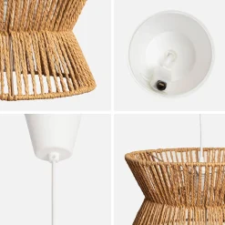 Candeeiro suspenso de imitação de rattan, 35cm
