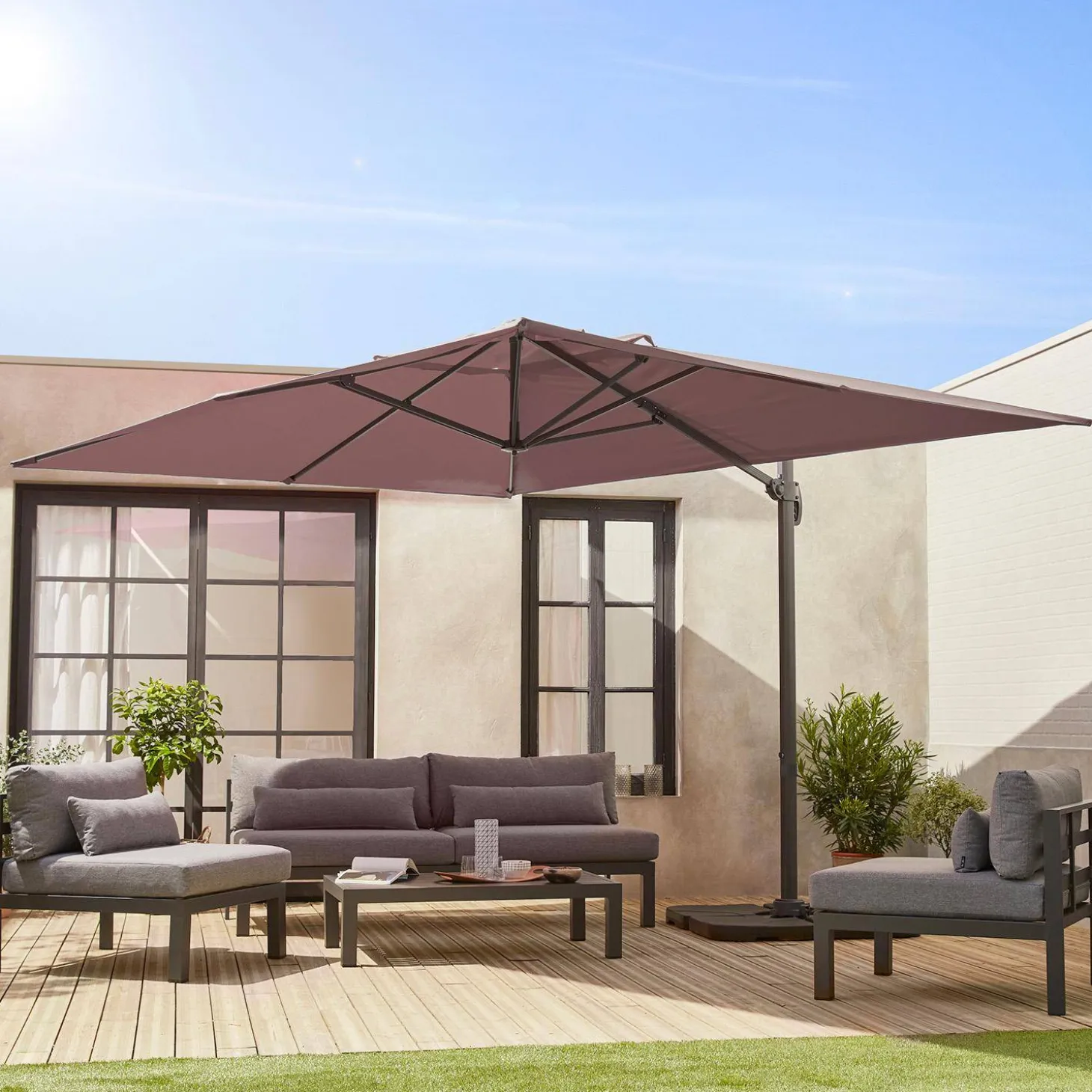 Capa de proteção para guarda-sol excêntrico 3x4m
