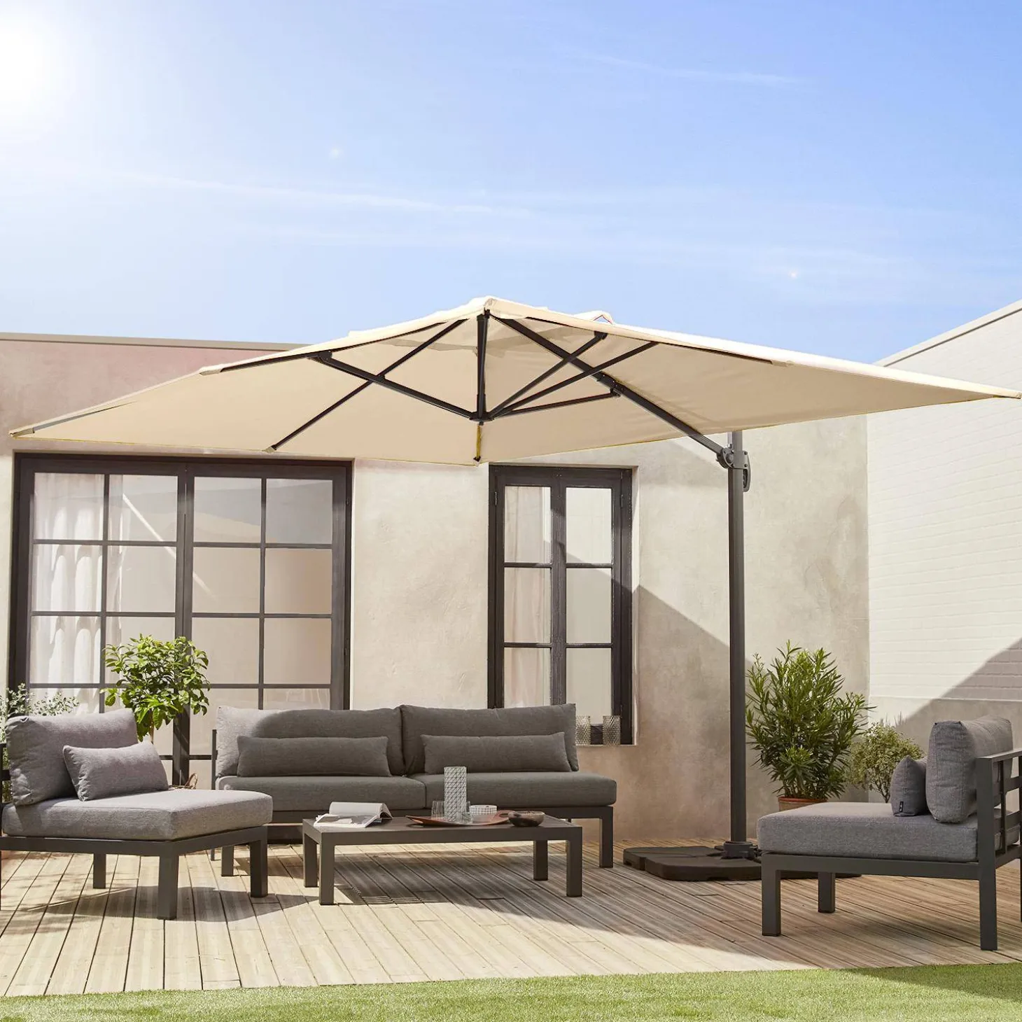 Capa de proteção para guarda-sol excêntrico 3x4m