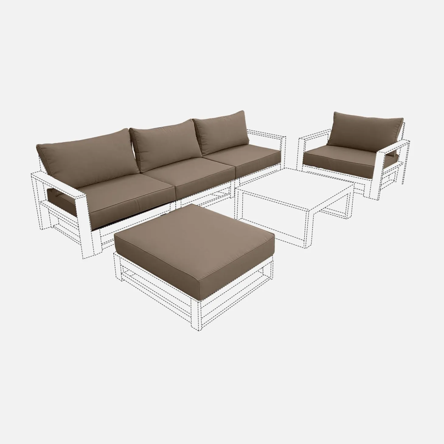 Capas de almofada para mobiliário de jardim