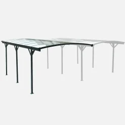 Carport em alumínio e policarbonato, 15m²