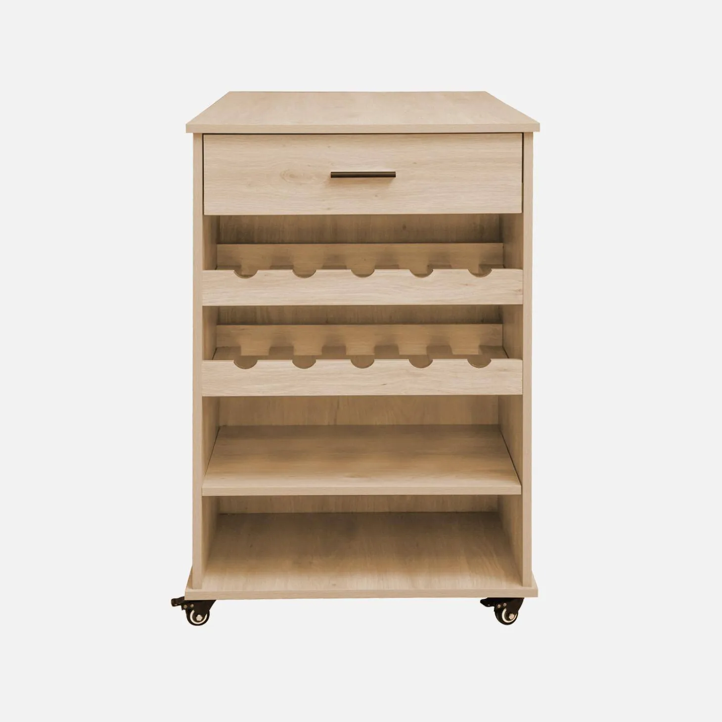 Carrinho de cozinha com suporte para garrafas, 100cm