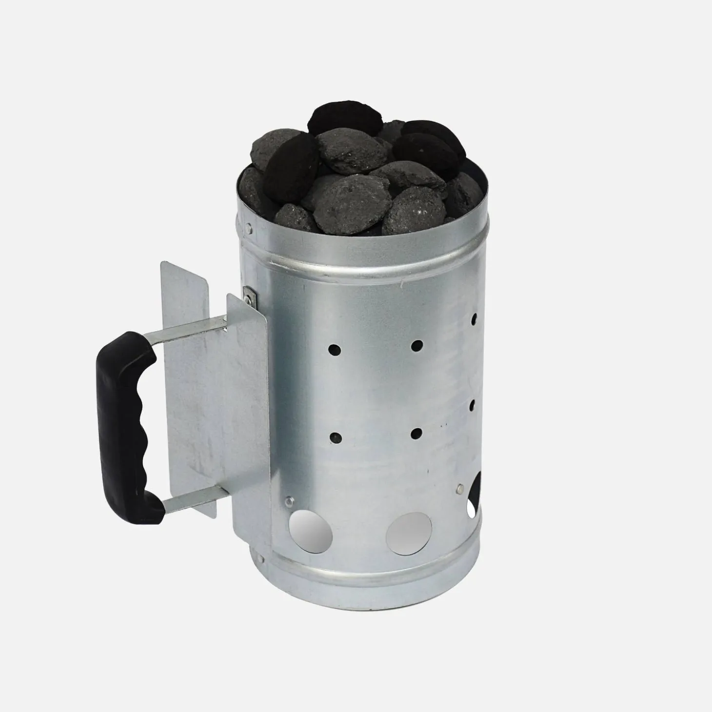 Churrasqueira a carvão Ø57cm com chaminé de acendimento