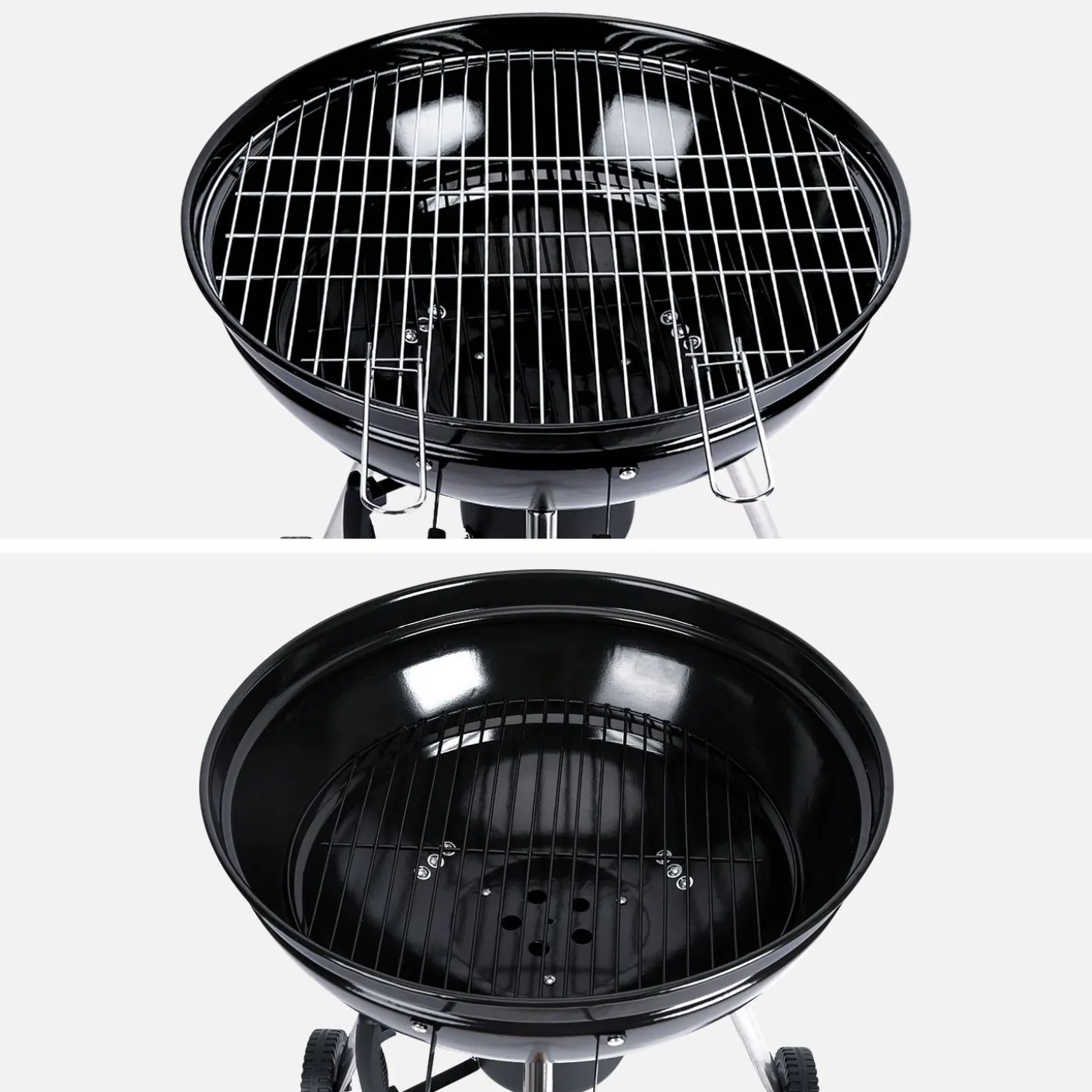 Churrasqueira a carvão com grelha e função de fumeiro, Ø57cm