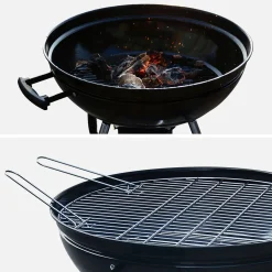 Churrasqueira de carvão vegetal com estojo de utensílios