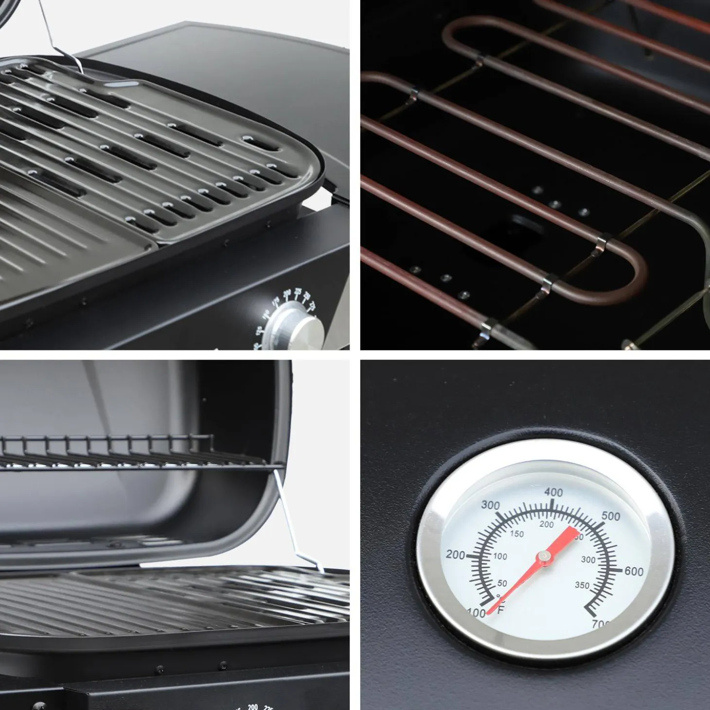 Churrasqueira elétrica 2 queimadores, aço esmaltado de 2300W