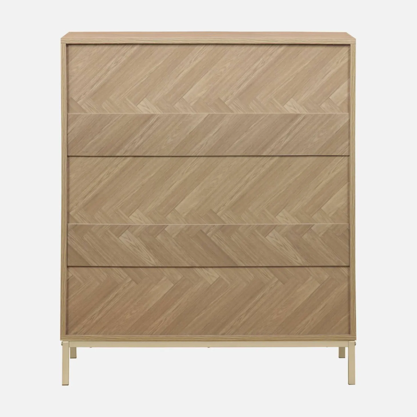 Cómoda chevron de 4 gavetas
