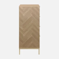 Cómoda chevron de 4 gavetas