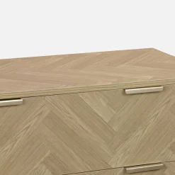 Cómoda chevron de 4 gavetas