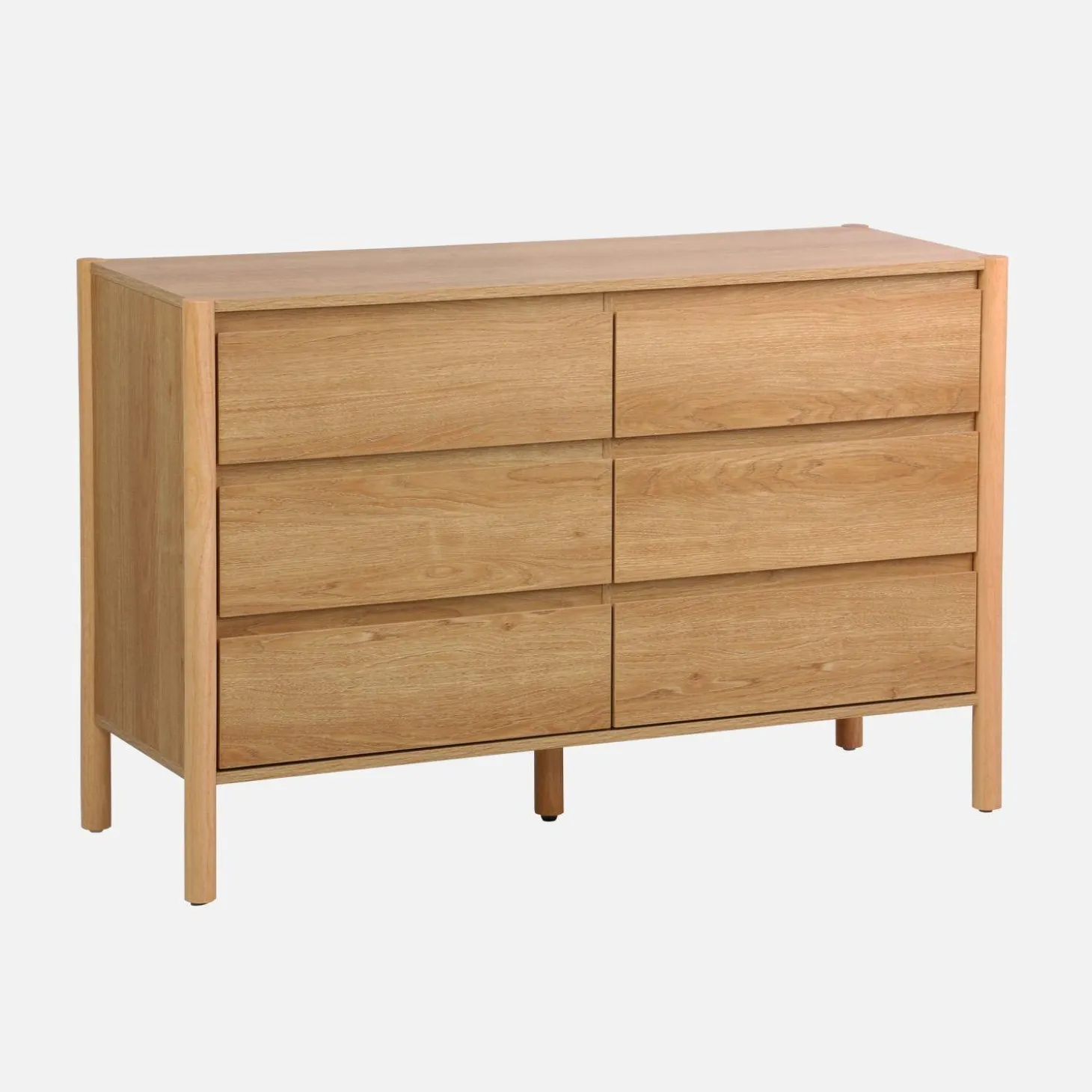 Cômoda decoração madeira de 6 gavetas