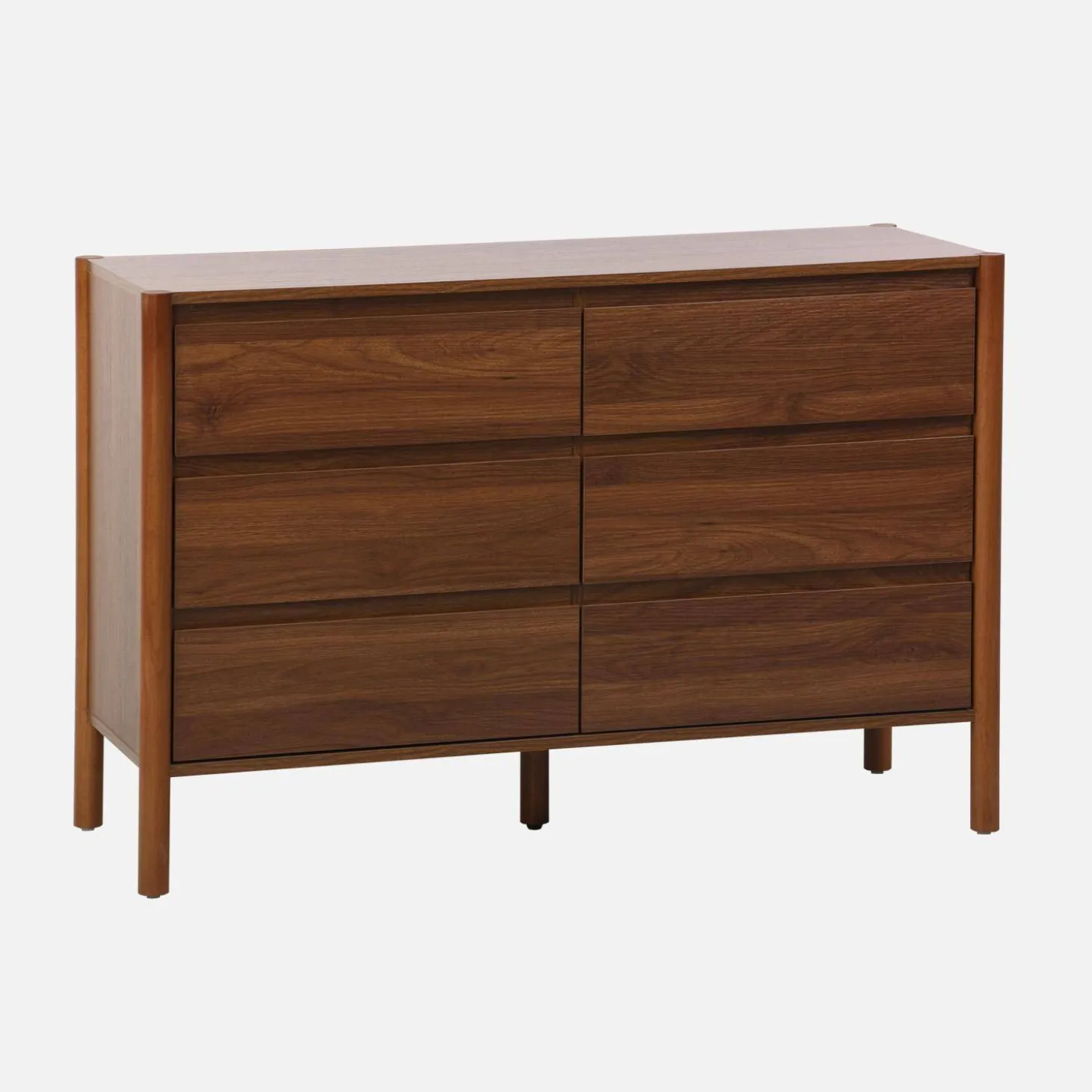 Cômoda decoração madeira de 6 gavetas
