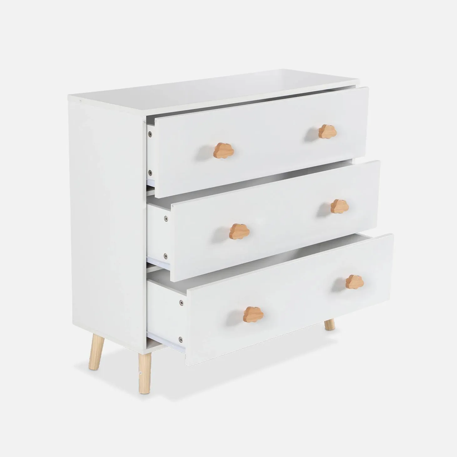 Cómoda de criança, 3 gavetas