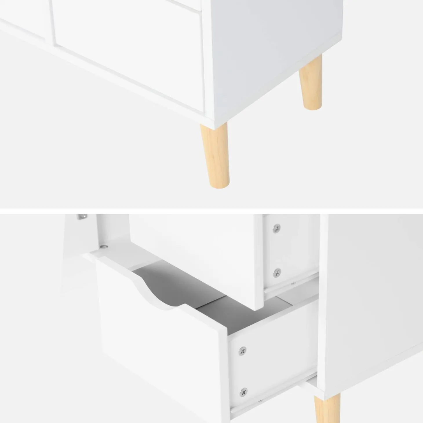 Cómoda de criança, 1 porta e 3 gavetas