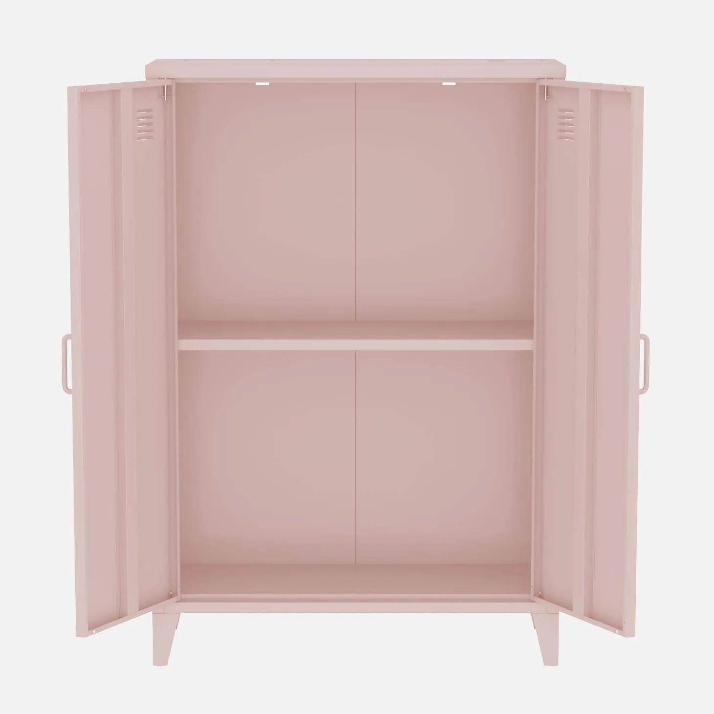 Cômoda/guarda-roupa de metal 2 portas, set de 2