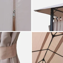 Cobertura de pérgola 3x3m