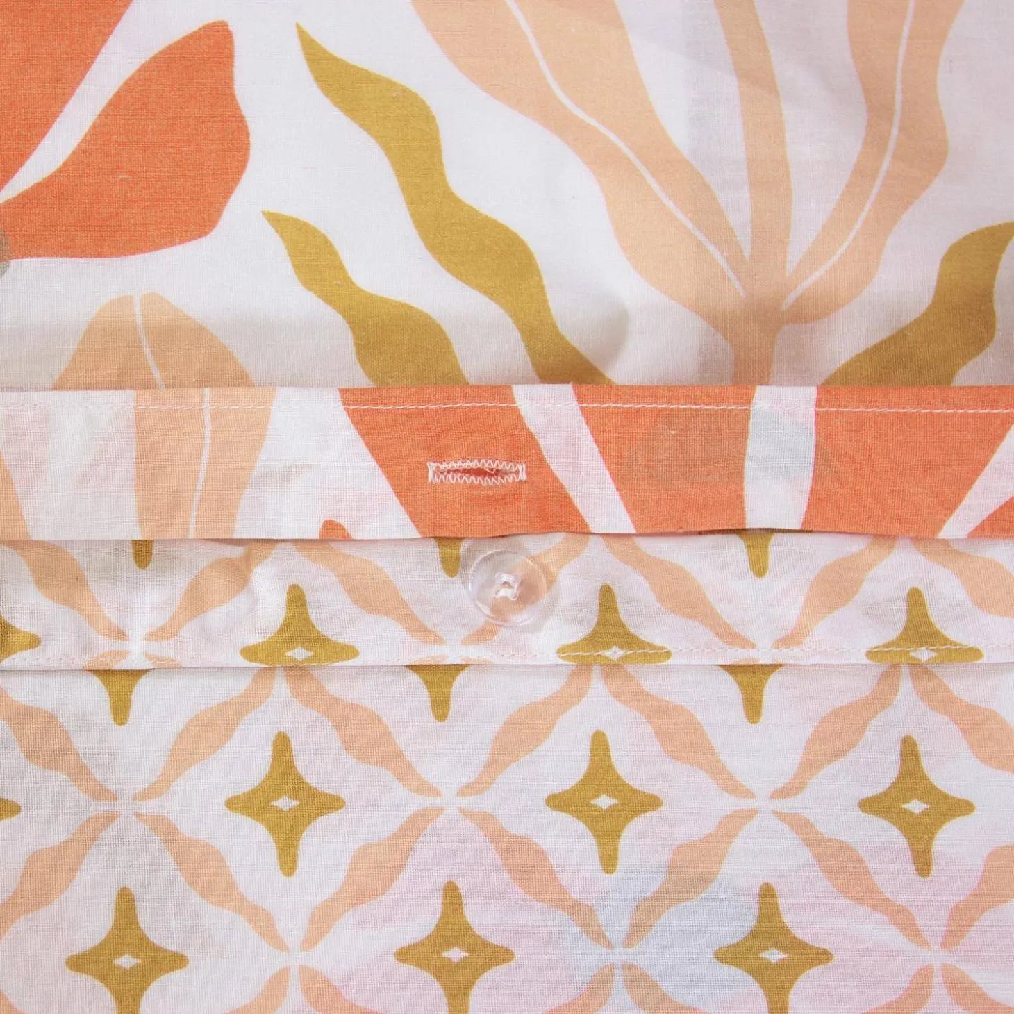 Conjunto de cama reversível com estampa floral para 2 lugares