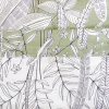 Conjunto de cama reversível com estampa vegetal para 2 lugares