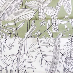 Conjunto de cama reversível com estampa vegetal para 2 lugares