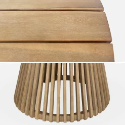 Conjunto de jantar interior/exterior com mesa em madeira de acácia com 4 cadeiras