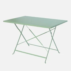 Conjunto de jardim com mesa bistrô dobrável de 110cm em aço com 4 cadeiras