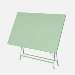 Conjunto de jardim com mesa bistrô dobrável de 110cm em aço com 4 cadeiras