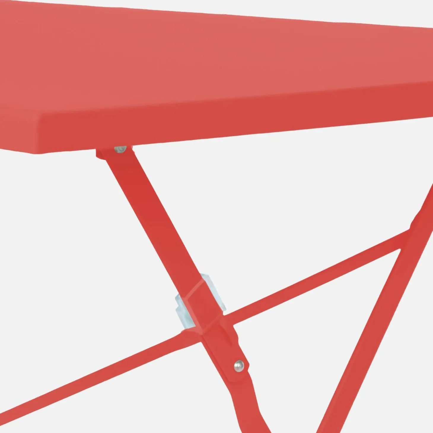 Conjunto de jardim com mesa bistrô dobrável de 110cm em aço com 4 cadeiras