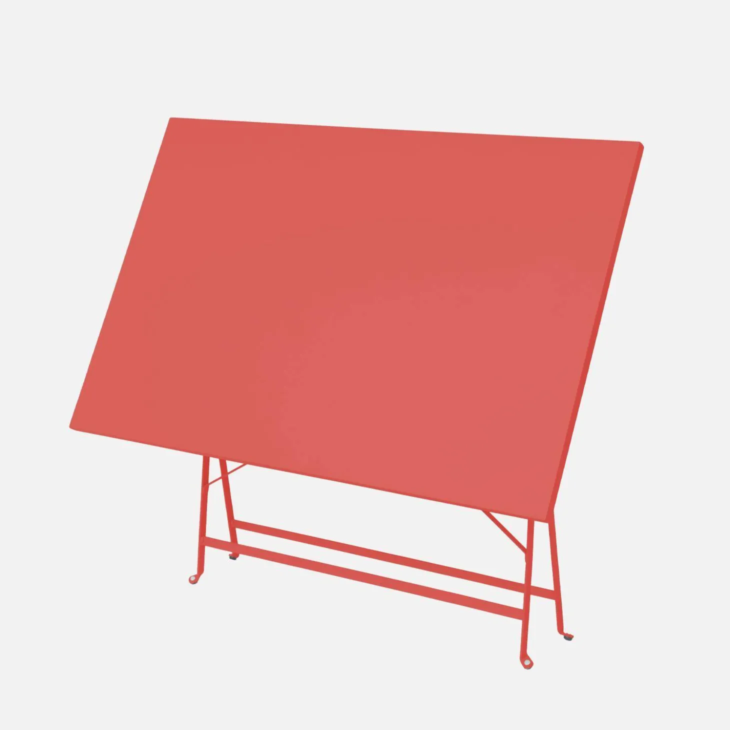 Conjunto de jardim com mesa bistrô dobrável de 110cm em aço com 4 cadeiras