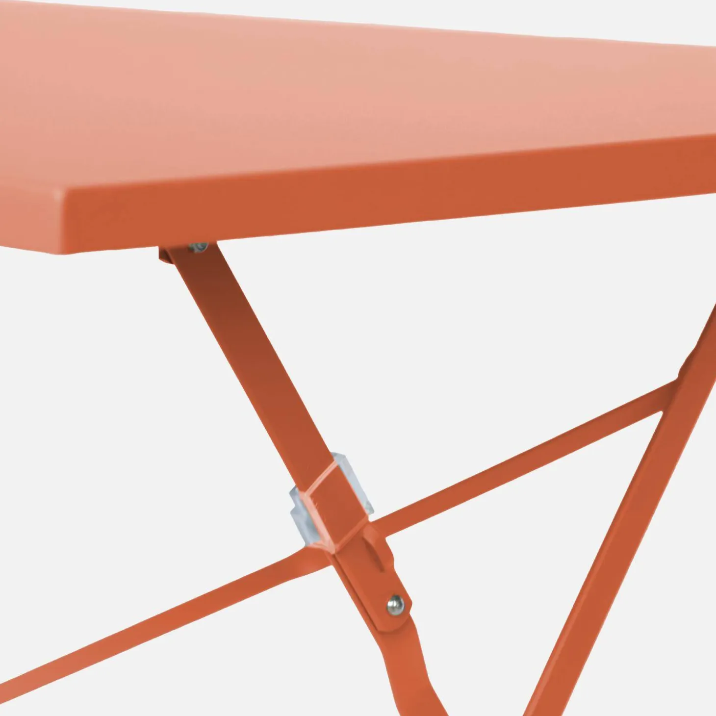 Conjunto de jardim com mesa bistrô dobrável de 110cm em aço com 4 cadeiras