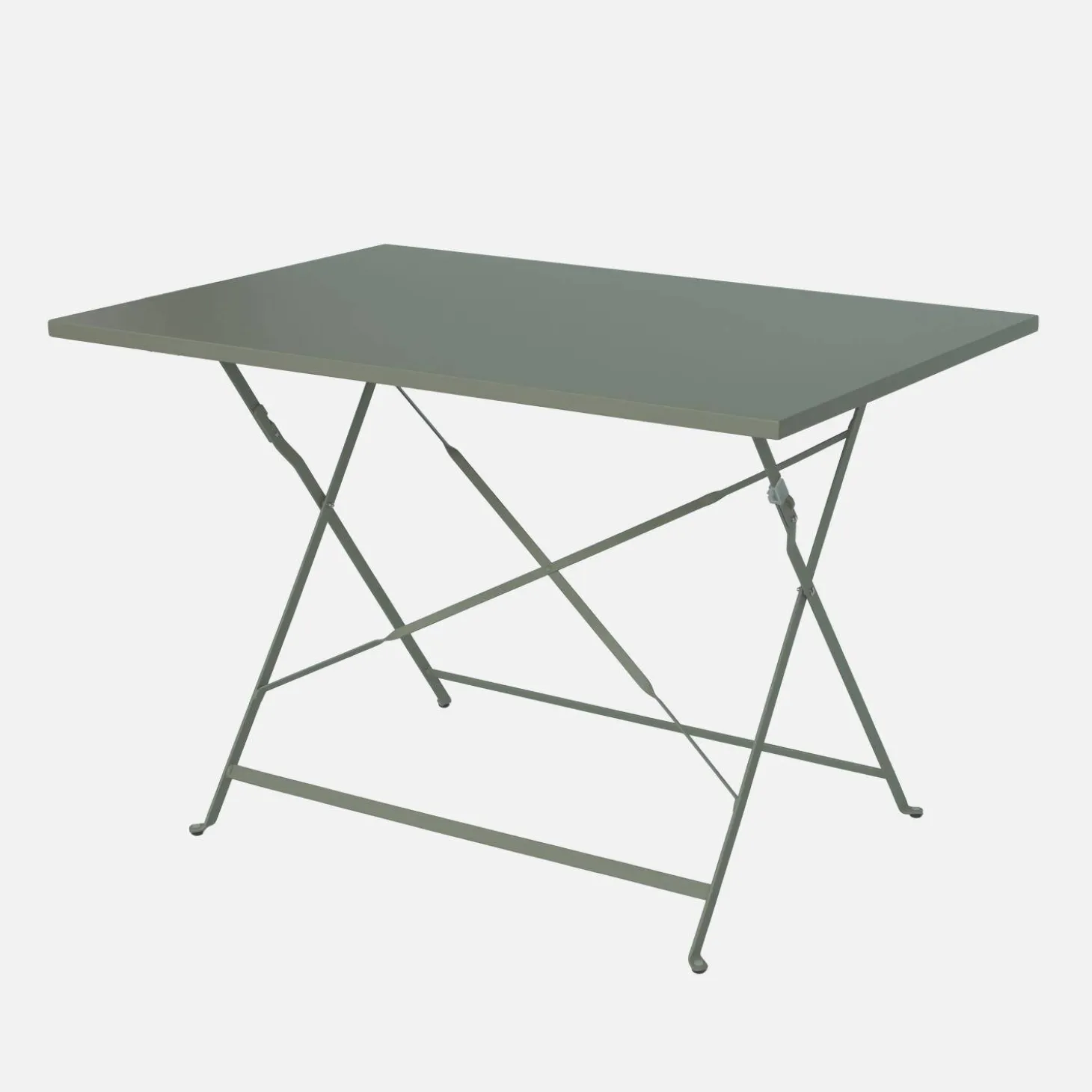 Conjunto de jardim com mesa bistrô dobrável de 110cm em aço com 4 cadeiras