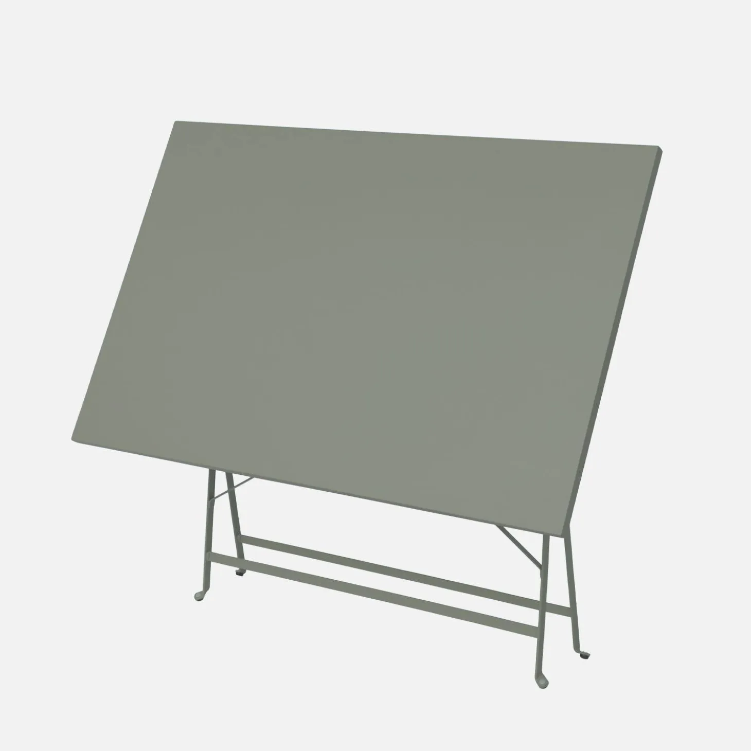 Conjunto de jardim com mesa bistrô dobrável de 110cm em aço com 4 cadeiras