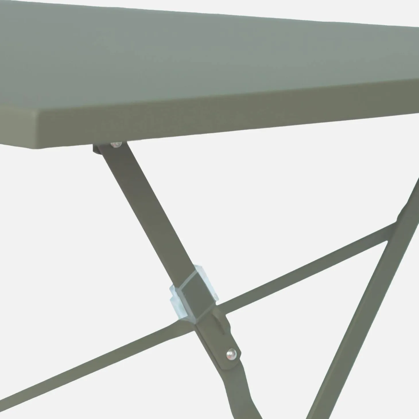 Conjunto de jardim com mesa bistrô dobrável de 110cm em aço com 4 cadeiras