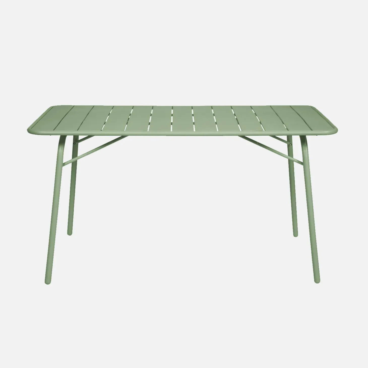 Conjunto de jardim com mesa bistrô em aço com 6 cadeiras dobráveis, 140cm