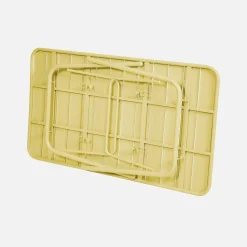 Conjunto de jardim com mesa bistrô dobrável em aço com 6 cadeiras, 140cm