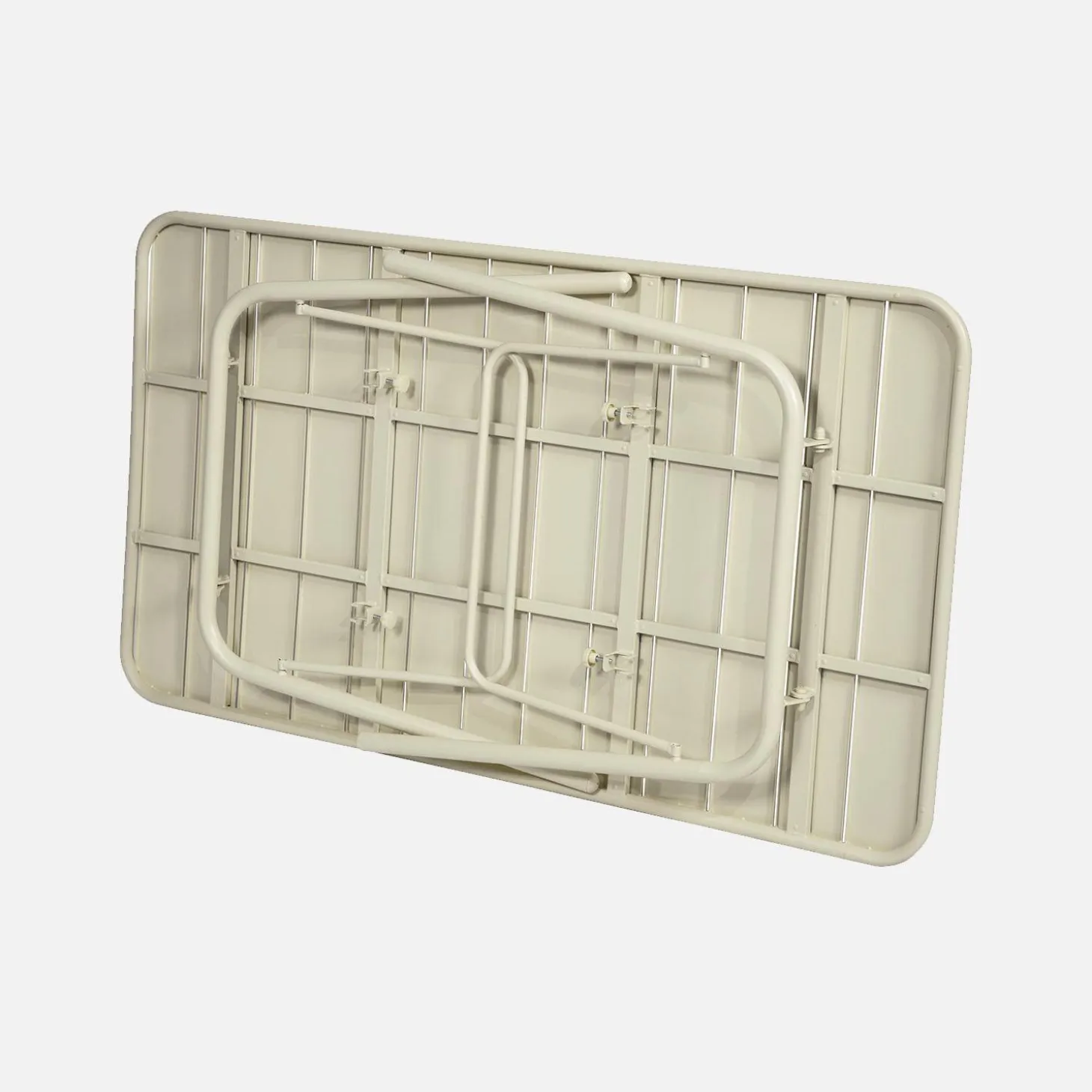 Conjunto de jardim com mesa bistrô dobrável em aço com 6 cadeiras, 140cm