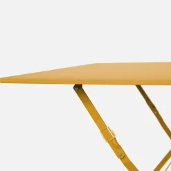 Conjunto de jardim com mesa bistrô dobrável em aço com 2 cadeiras, 70cm