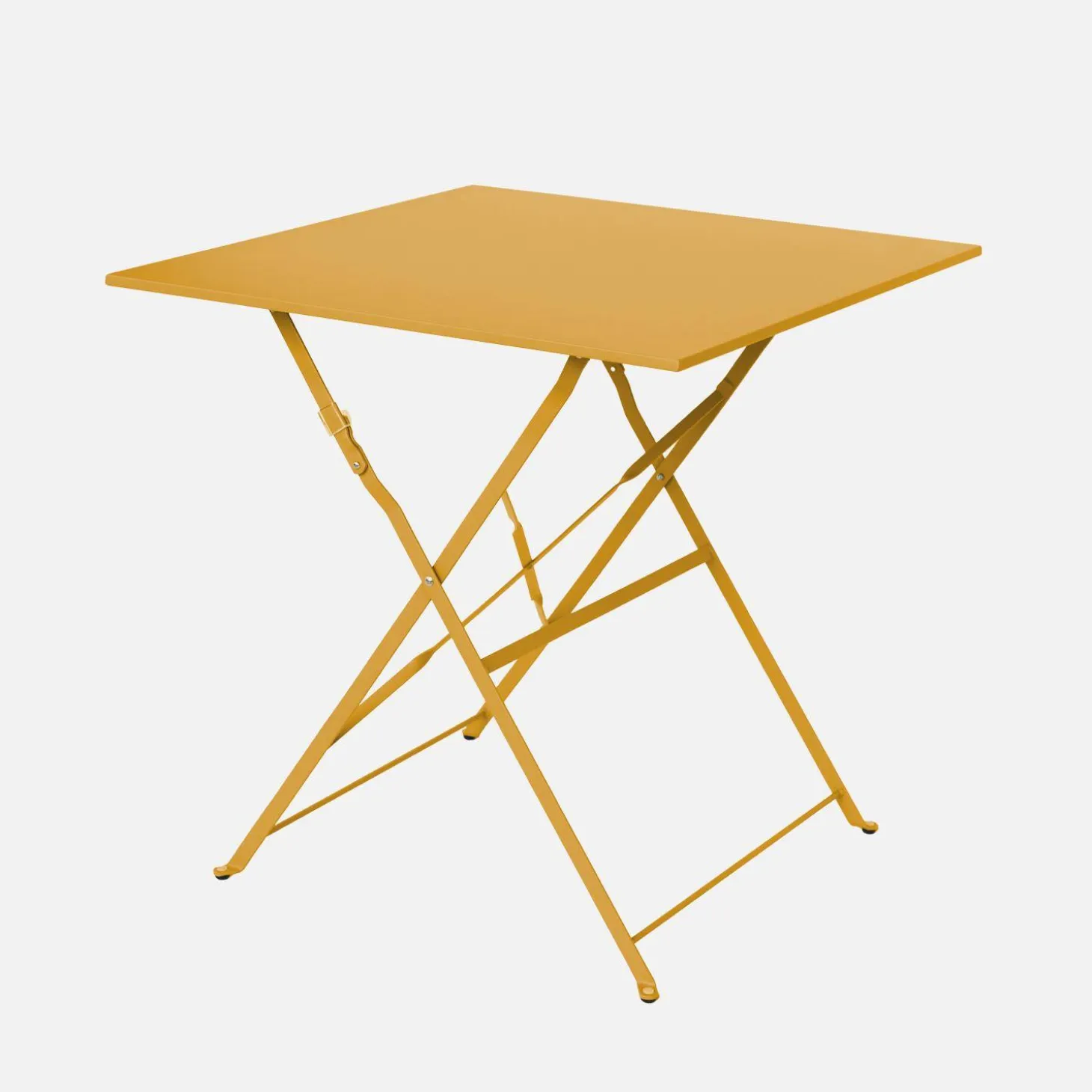 Conjunto de jardim com mesa bistrô dobrável em aço com 2 cadeiras, 70cm