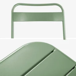 Conjunto de jardim com mesa bistrô de 120cm em aço com 4 cadeiras dobráveis