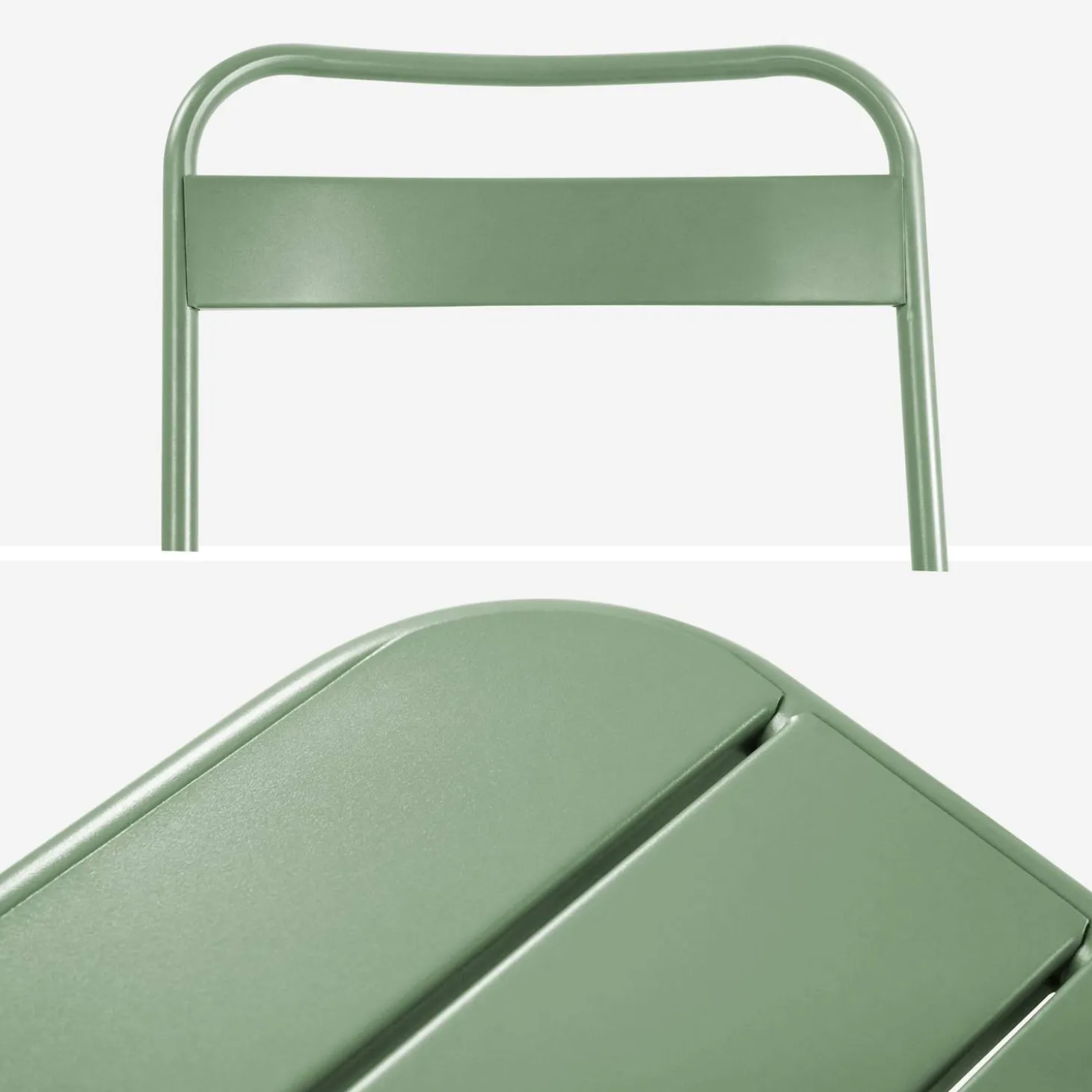 Conjunto de jardim com mesa bistrô de 120cm em aço com 4 cadeiras dobráveis