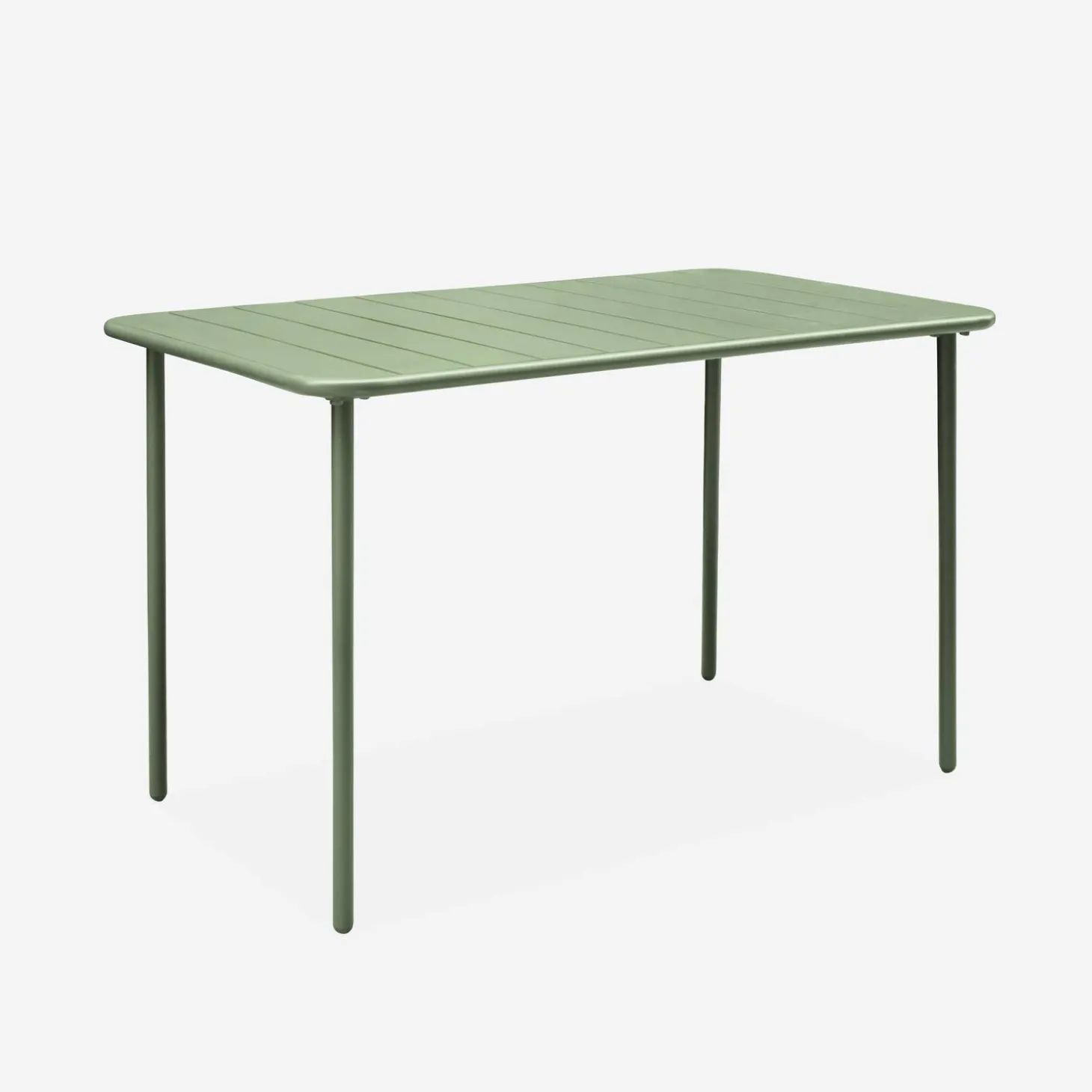 Conjunto de jardim com mesa bistrô de 120cm em aço com 4 cadeiras dobráveis