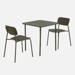 Conjunto de jardim com mesa de metal com 2 cadeiras