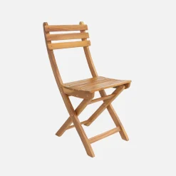 Conjunto de jardim com mesa de acácia com cantos arredondados com 8 cadeiras