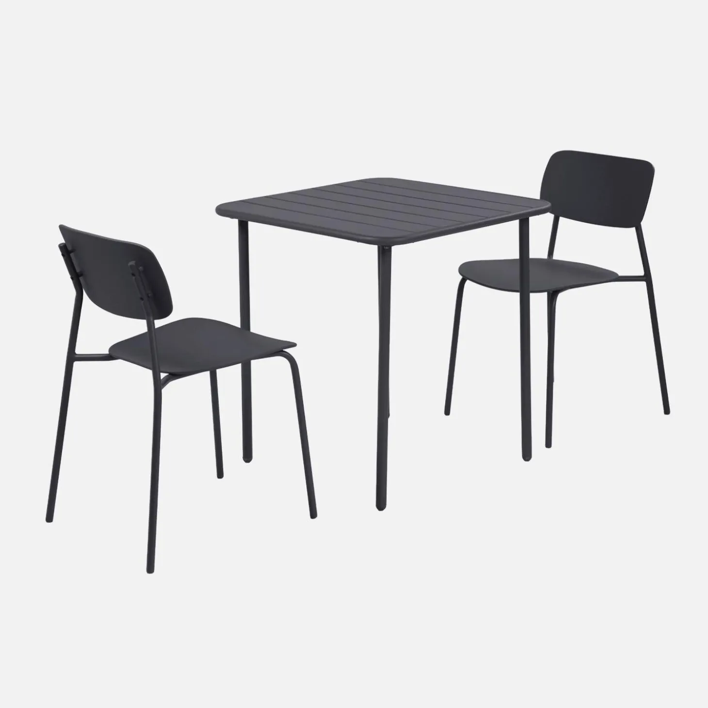 Conjunto de jardim com mesa de metal com 2 cadeiras