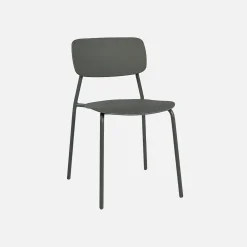 Conjunto de jardim com mesa dobrável de metal com 6 cadeiras