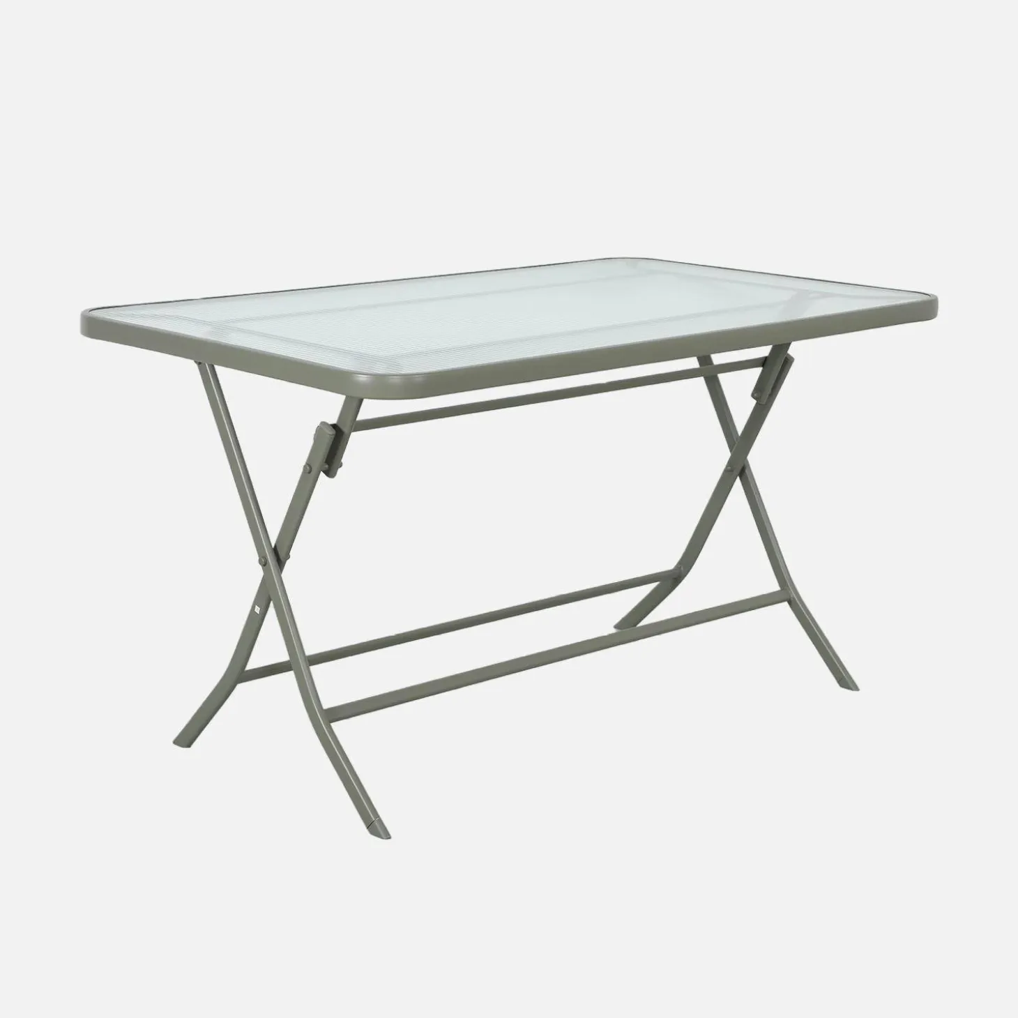 Conjunto de jardim com mesa dobrável de aço com 4 cadeiras
