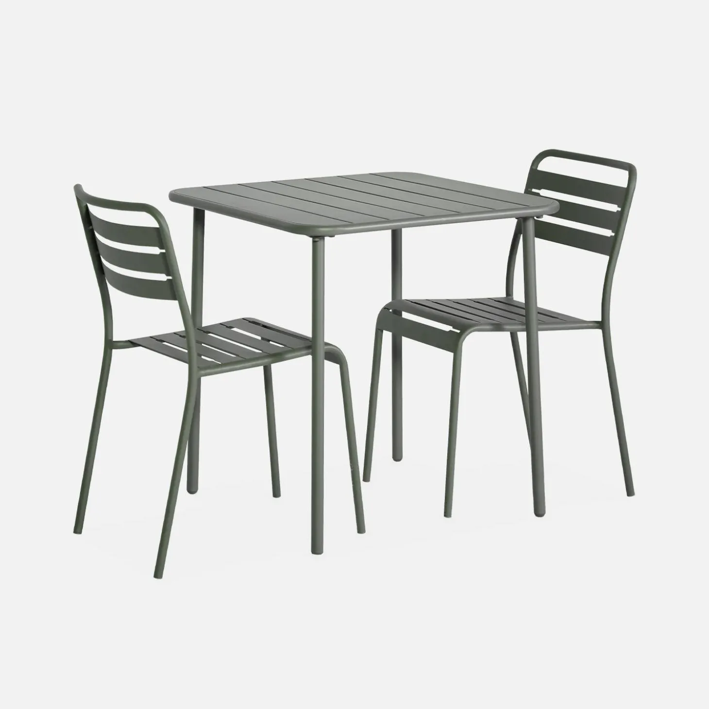 Conjunto de jardim com mesa em metal com 2 cadeiras