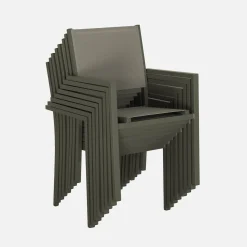 Conjunto de jardim com mesa em alumínio com 8 cadeiras