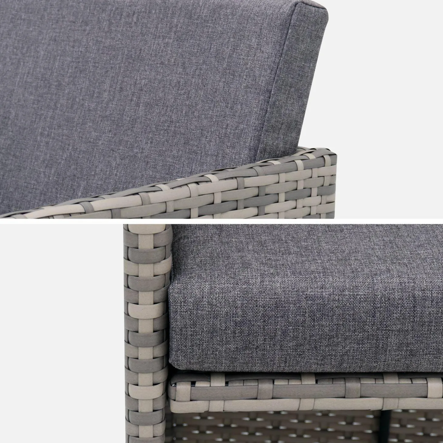 Conjunto de jardim com mesa em tecido de resina com 10 cadeirões