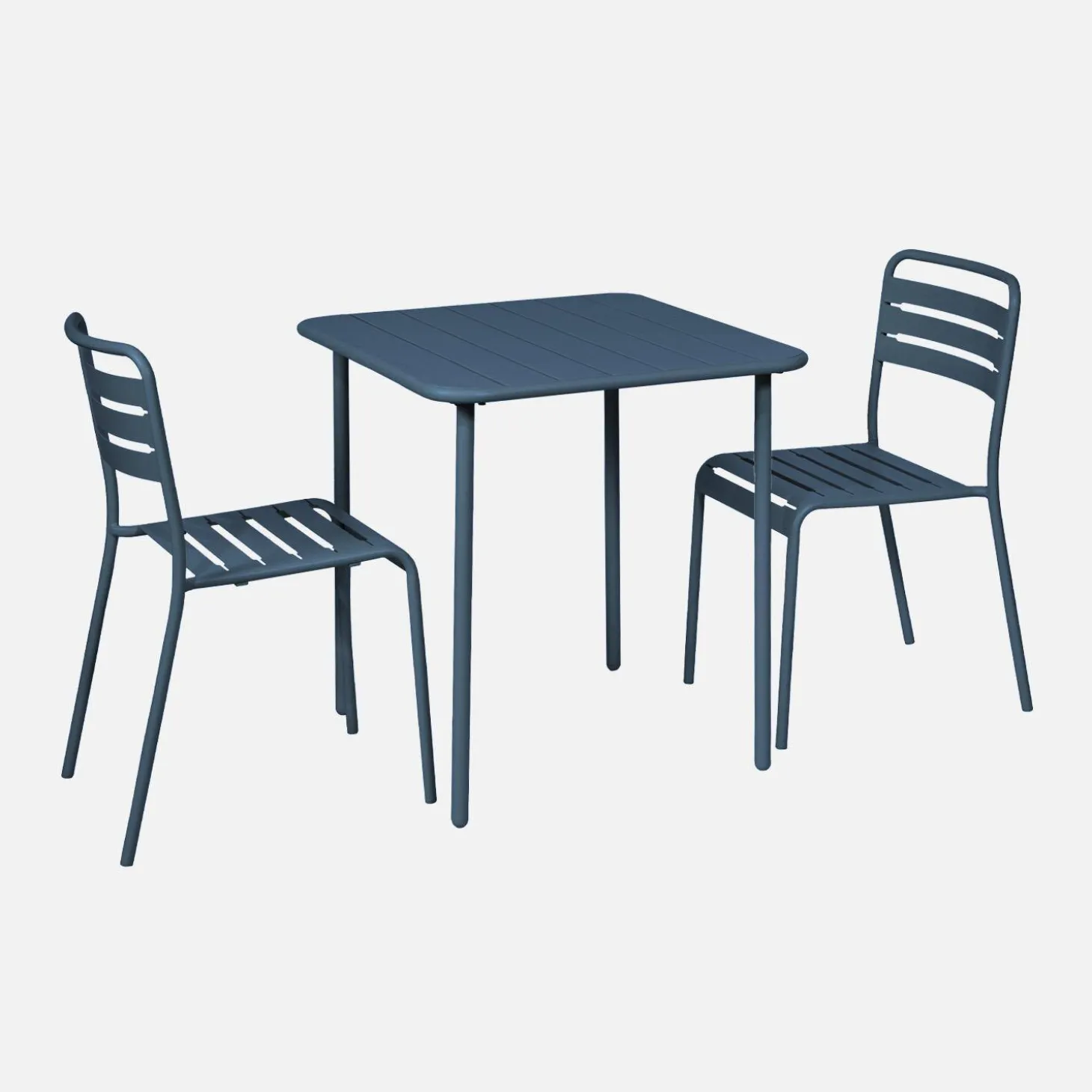 Conjunto de jardim com mesa em metal com 2 cadeiras